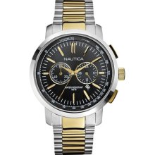 Men's Nautica Two-Tone NCT 800 Chronograph Steel Watch N23601G ...