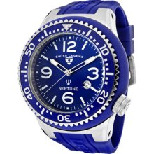 Men's Neptune Blue Dial Blue Silicone ...