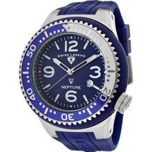 Men's Neptune Blue Dial Blue/White Bezel Blue Silicone ...