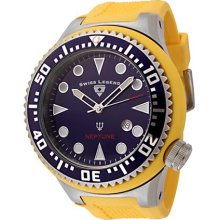 Men's Neptune Blue Dial Yellow Rubber ...