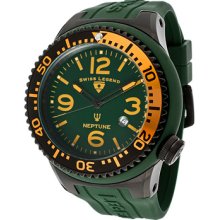 Men's Neptune Dark Green Dial Dark Green Silicone ...