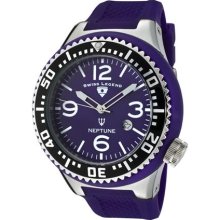 Men's Neptune Purple Dial Purple Rubber ...