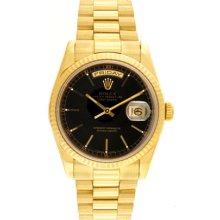 Men's Rolex President Day-Date Watch 118238 Black Dial