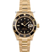 Men's Rolex Submariner Watch 16808 Champagne Serti Dial