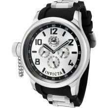 Men's Russian Diver Silver Dial Black Rubber