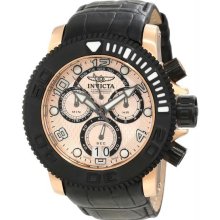 Men's Sea Hunter Chronograph Stainless Steel Case and Leather Bracelet