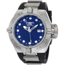 Men's Stainless Steel Subaqua GMT 500M Diver Blue Dial Black Strap