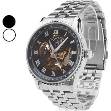 Men's Steel Analog Automatic Mechanical Wrist Watch (Assorted Colors)