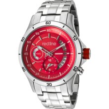 Men's Tech Alarm Red Dial Stainless