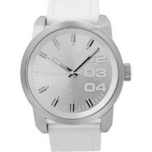 Men's white diesel oversized watch dz1445