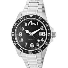 Men's Yamate Automatic Black Textured Dial Stainless Steel ...