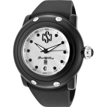 Miami Beach Silver Textured Dial Black Silicone ...