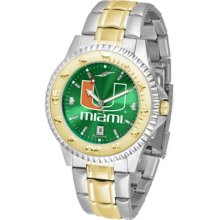 Miami Hurricanes UM Mens Two-Tone Anochrome Watch