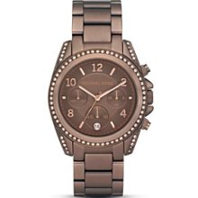 Michael Kors Women's Round Chocolate Brown Watch Dial, 39mm