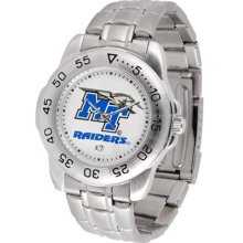 Middle Tennessee State MTSU Mens Sports Steel Watch