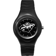 Minnesota Wild Watch - Shadow Edition with Black PU Rubber Bracelet