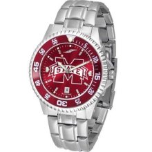 Mississippi State Bulldogs Men's Stainless Steel Dress Watch