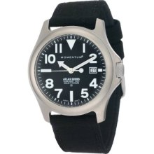 Momentum Men's Black Cordura Black Dial Atlas Sports Dive Watch - 1m-sp00b6b