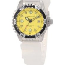 Momentum Womens 1M-DV01Y1T M1 Yellow Dial Transparent Silicone Rubber