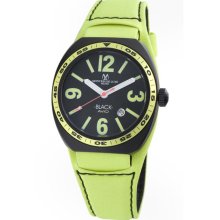 Montres De Luxe Men's 'Black Avio Summer' Only Time Watch