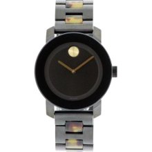 Movado BOLD Black Museum Dial with Gold Accents, 36mm