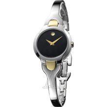 Movado Kara - Stainless and Gold-Tone - Black Museum Dial 0605248