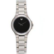 Movado Ladies Corporate Exclusive Ladies Black Dial Stainless Steel 0606164