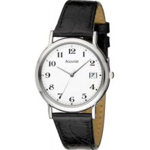 MS708WA Accurist Mens White Black Watch