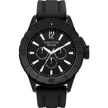 Nautica Men's N17574g Bfd 100 Multifunction Black Rubber Watch