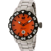 Nautica N18623G Steel Bracelet Orange Dial Men's Watch