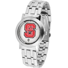 NC State Wolfpack NCSU Mens Stainless Dynasty Watch