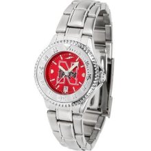 Nebraska Cornhuskers Women's Stainless Steel Dress Watch