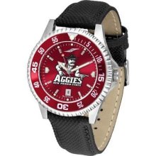 New Mexico State Aggies Men's Leather Wristwatch