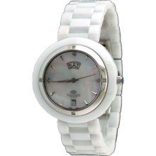 -new- Oniss On609-l Petite Swiss White Ceramic Watch