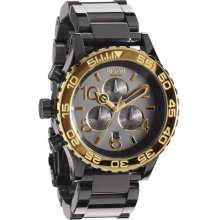 Nixon 42-20 Gun & Gold Chronograph Watch