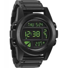 Nixon - The Unit SS Watch, All Black/Green