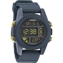 Nixon Unit Watch (Steel Blue/Yellow Ano) O/S :: STEEL BLUE/YELLOW ANO