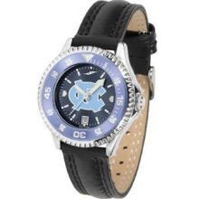 North Carolina Tarheels Ladies Leather Wristwatch