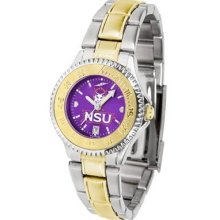 Northwestern Demons Ladies Stainless Steel and Gold Tone Watch