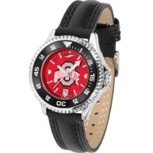 Ohio State Buckeyes Ladies Leather Wristwatch