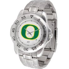 Oregon Ducks UO Mens Sports Steel Watch