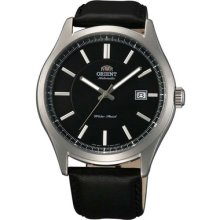 Orient Er2c008b Men's Champion Leather Band Black Dial Automatic Watch