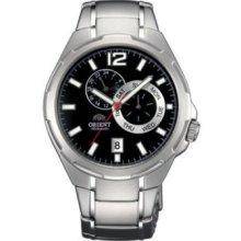 Orient Et0l002b Men's Leo Black Dial Multi Function Automatic Watch