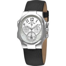 Philip Stein Women's 'Signature Classic Chrono' Black Strap Watch