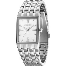 Police Women's Cyclone PL.12743LS/28M Silver Stainless-Steel Quartz Watch with White Dial