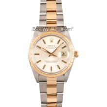 Pre Owned Rolex Date Stainless and Gold 15053