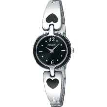 Pulsar 2-Hand with Black Enamel Inlays Women's watch