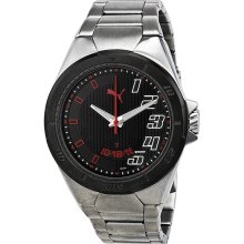 Puma Countdown Black Bial Black PVD Bezel Mens Watch PU102261004