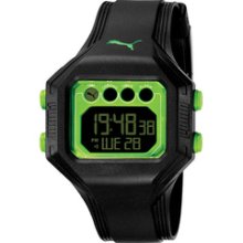 Puma Men's 'Bounce' Black and Neon Green Digital