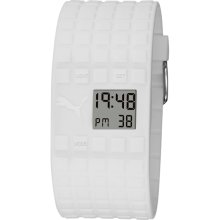 Puma Unisex White Cell Digital Watch (white digital watch)